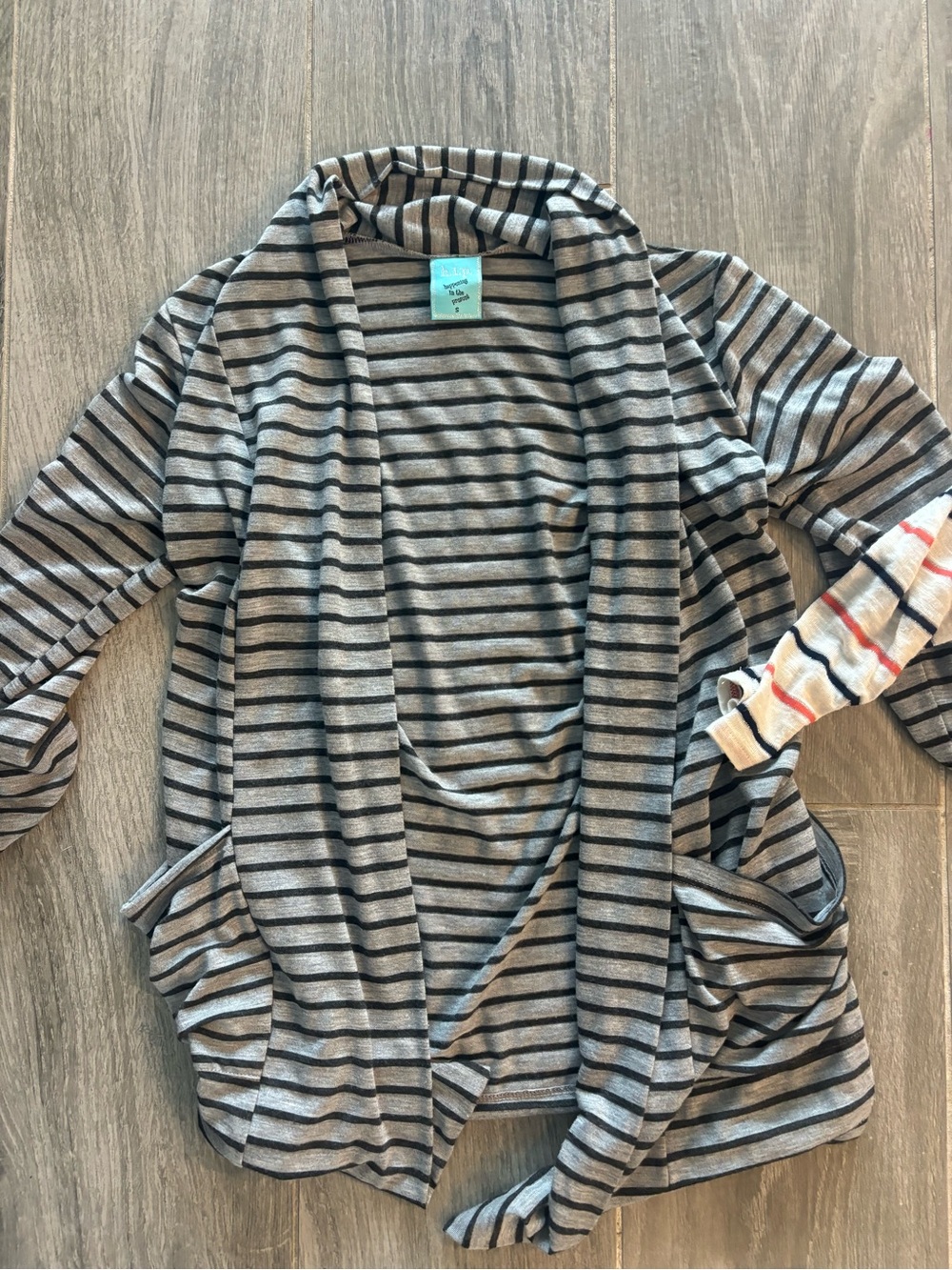 Striped Open-Front Women’s Cardigans - Picture 2 of 8